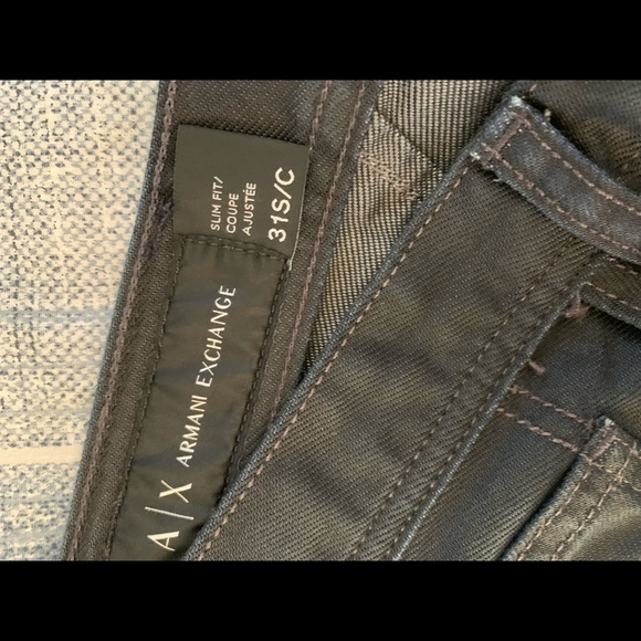 Armani exchange black slim fit jeans size 31 - Picture 2 of 3